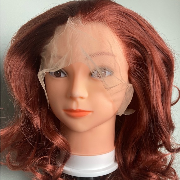 Short Bob Auburn Hair Lace Wigs - Picture 6 of 12